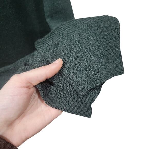 Banana Republic Men's Extra Fine Merino Wool Pullover Sweater Large Green - Picture 8 of 10